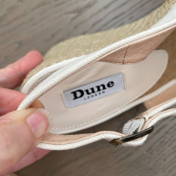 Dune London Karley E Slip On Buckle Close Wedge Espadrille Sandals Cream 40 - Picture 6 of 13
